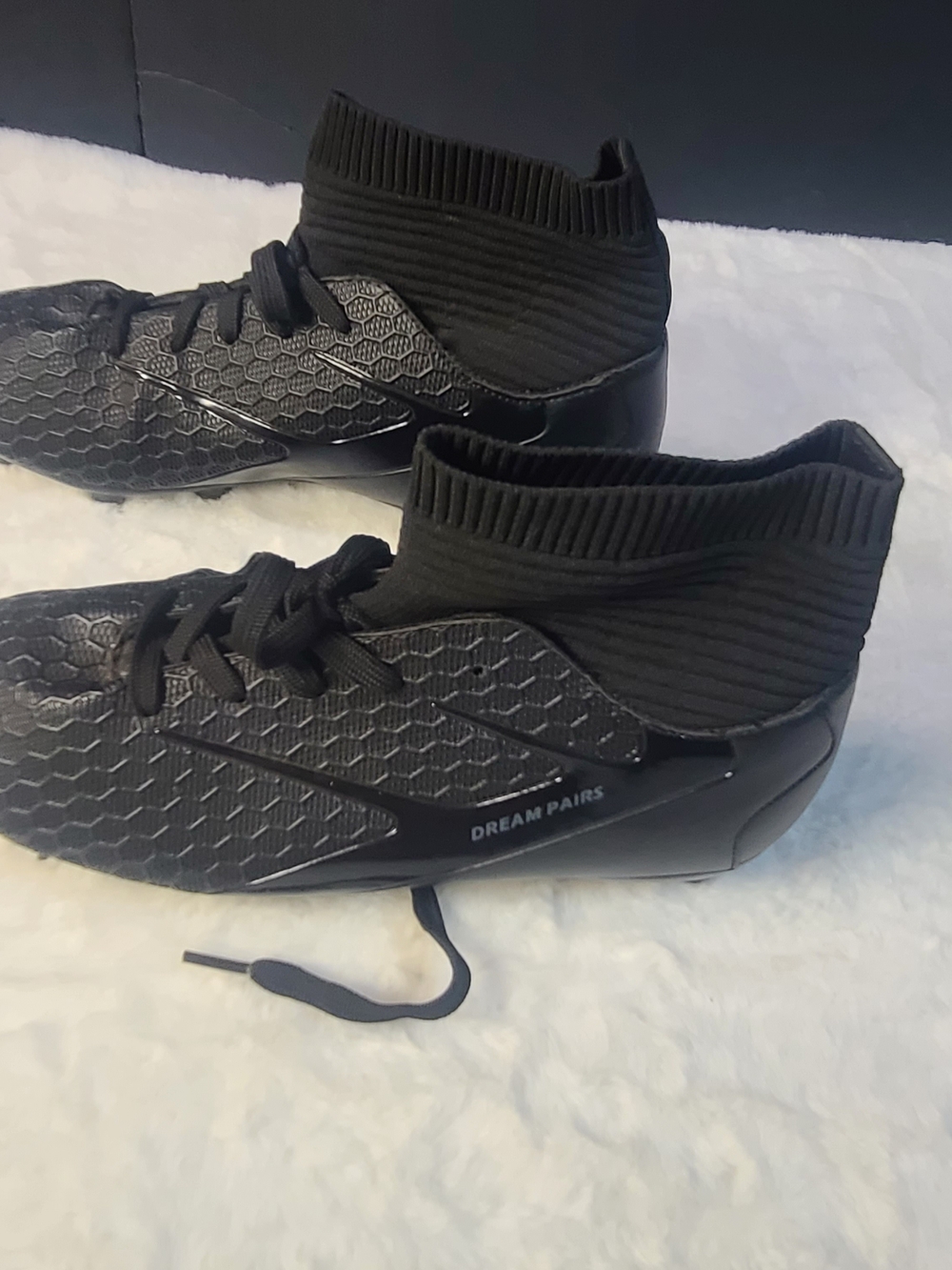 Black Sock-Style Soccer Cleats - Dream Pairs